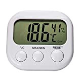1 X Digital LCD Thermomètre Extérieur Intérieur Hygromètre Humidité Horloge 0℃-50℃,LCD à lecture