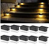 10 Pack Solar Railing LED Lights, Solar Lights Outdoor, Solar Step Light Waterproof Solar Step Light Used for Stairs, Fence, ...