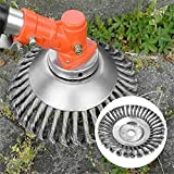 150mm(6") Wire Wheel Brush Grass Trimmer Head Lawn Mower Weeding Tray for Pavement Joints Or Driveway Moss Rust Removal