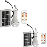 2 pièce Chaozan® Portable 9W Ampoule Solaire 350LM LED lampe solaire interieur eclairage exterieur camping Camping d'intérieur Randonnée Camping Ampoule ...