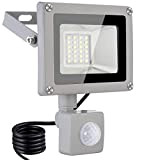 20W 2000LM Projecteur LED Avec Détecteur de Mouvement Blanc Froid, Spot LED Extérieur Avec Détecteur, Eclairage Exterieur Avec Détecteur, 6500K ...