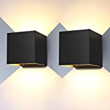 20W Applique Murale Interieur/Exterieur 2 Pack Applique Exterieur avec Angle de Faisceau Réglable Appliques Murales LED 3000K Blanc Chaud Lampe ...