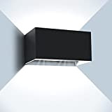 20W Applique Murale Interieur/Exterieur Noires Lampes Murales LED Etanches IP65 Réglable Lampe Lumière orientable haut et bas Design 6000K Blanc ...