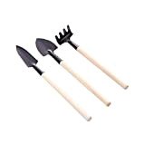 3 PCS Outils de jardin Set Mini Kit Outils de jardinage résistant à la rouille de fer modèle le plus ...