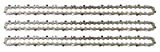 3 tallox Chaînes de tronçonneuses à gouges carrées 3/8" 1,6 mm 66 maillons longueur de guide-chaîne 45 cm compatible avec ...