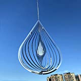 3D Hanging Wind Spinner en Acier Inoxydable Intérieur Extérieur Décor Yard Art Décorations 3D Ornements Métal 11.8 Pouces 3D en ...