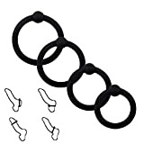 4pcs Black Silicone Ring, Beginner Accessories for Men