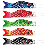 5 pièces manche à air carpe, 70 cm drapeau de poisson japonais Streamer décorations suspendues décoratives pour la maison jardin ...
