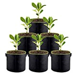 ACYOUNG Lot de 6 Sacs de Plantation en Tissu Non-tissé 3 gallons végétaux pour Pommes de Terre, tomates, légumes, Herbes ...