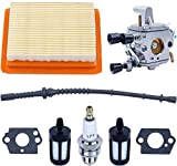 Adefol Kit de Carburateur pour Stihl FS120 FS200 FS020 FS202 FS250 FS300 FS350 Débroussailleuse, Joint + Filtre à Air et ...