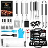 AISITIN Kit Barbecue 35 Pièces Ustensiles Barbecue Portables en Acier Inoxydable pour Jardin Camping Barbecue Cadeau Homme