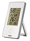 ALECTO Station météo d'intérieur, température, hygromètre, Blanc, 6,2 x 10 x 10 cm, WS-75