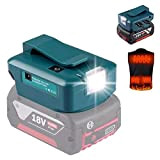 Alian pour Bosch Professional 18V LampeLED à Batterie,pour Bosch Projecteur de Chantier Adaptateur de Batterie,ADP05 DCB090,Projecteur de Travail Baladeuse,Torche,Double USB ...