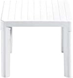 Altigasi Tip Table basse blanche en résine, pour extérieur, dimensions 47 x 47 x 38 H cm, fabriquée en Italie