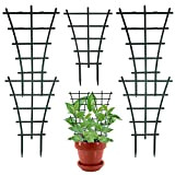 AMANMAN Lot de 5 Treillis de Jardin pour Plantes Mini Support Superposé en Plastique Cages Tuteurs pour Pot de Fleurs ...
