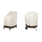Amazon Basics Housse de Protection pour chaises de Jardin empilables & Housse pour Barbecue au Charbon Ø67 cm