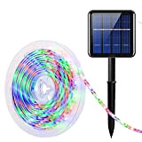 AMIR Bande LED Solaire, Ruban LED Solaire Exterieur de 3 Mètres avec 180 LED, Lumineuse Solaire Extérieur Etanche IP65, 8 ...