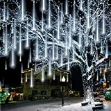 ANEEWAY Météor Douche Goutte De Pluie Lumières, 50cm 10 Tubes en Spirale 480 LEDs Imperméable Neige Chute Lumières pour Noël ...