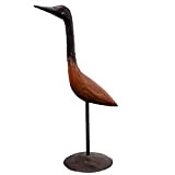 Antikas - Oiseau en forme de grue en métal - 31 cm x 22 cm