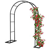 Arche Jardin pour Rosiers Plantes Grimpantes, 188x230cm Metal Arceau à Rosiers, Arche de Rosiers Vigne Mariage, Pergola Tonnelle de Jardin, ...