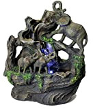 Arnusa Éléphant de Fontaine d'intérieur avec Fontaine ornementale de décoration de Fontaine d'éclairage