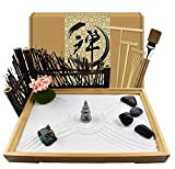 Artcome Jardin de sable japonais zen pour bureau avec râteau, support, rochers et mini articles d'ameublement - Accessoires de table ...