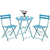 Avawing - Lot de 3 meubles de bistrot - Pliants - Constitués d’une table de bistrot et de 2 chaises ...
