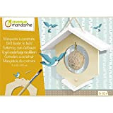 Avenue Mandarine CO172C - Une boite créative Mangeoire à construire comprenant une mangeoire 20x9,5x21 cm à assembler, un pinceau, de ...