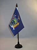 AZ FLAG Drapeau de Table New York 15x10cm - Petit Drapeaux DE Bureau New yorkais - Etat américain - USA ...