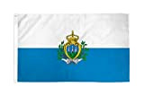 AZ FLAG - Drapeau Saint Marin - 150x90 cm - Drapeau Saint-Marinais 100% Polyester avec Oeillets Métalliques Intégrés - 110g ...