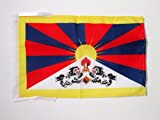 AZ FLAG Drapeau Tibet 45x30cm - PAVILLON tibétain 30 x 45 cm Haute qualité