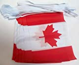 AZ FLAG Guirlande 6 mètres 20 Drapeaux Canada 21x15 cm - Drapeau Canadien 15 x 21 cm