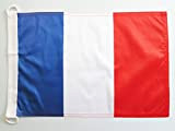 AZ FLAG Pavillon Nautique France 45x30cm - Drapeau de Bateau français 30 x 45 cm