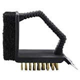 Barbecue Grill Brush, BBQ Cleaner Multi-Functional 3-en-1 Durable Barbecue en Acier Inoxydable Four De Nettoyage Brosse De Nettoyage Grill Grill ...