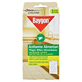 Baygon Anti-Mites - Piège Mites Alimentaires - Jusqu'à 8 Semaines d'Efficacité - 3 Pièges