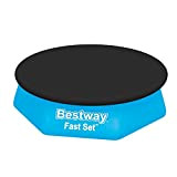 Bestway 58032 Bâche 4 saisons pour piscine hors sol Fast Set™ ronde diamètre 244 cm Bleu
