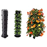 Bexdug Flower Tower Freestanding Planter,Flower Tower Tower Planter with Drainage Hole for Strawberry Herb,31.4in Garden Planter Planter Tower Outdoor for ...