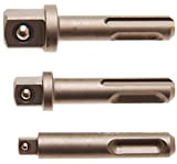 BGS 8214 | Jeu d’adaptateurs | SDS mâle 6,3 mm (1/4"), 10 mm (3/8"), 12,5 mm (1/2") | 3 pièces