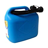 Bidon de carburant, 5 litres, PVC bleu, certification UN
