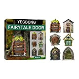BIOSA 6 portes de lutin miniatures pour porte de fée et fenêtre miniatures en bois - Décoration de jardin pour ...
