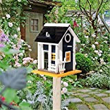 Bird House Mangeoire à oiseaux en plein air Creative Courtyard Mangeoire à oiseaux en bois Vertical Jardin Cottages Bird House ...