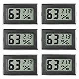 Bkinsety Lot de mini thermomètres hygromètres numériques électroniques LCD pour intérieur (6)