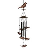 BLESSEDLAND Oiseaux carillons-4 Tubes Creux en métal -Wind Bells et Oiseaux Wind Chime avec s Crochet pour intérieur et extérieur ...