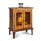 blumfeldt Flame Locker Foyer de Jardin poêle de terrasse : Rustique: Aspect Rouille, Bol à feu: 58x30 cm, tisonnier, collecteur ...