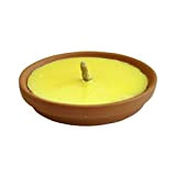Bougie citronnelle en terre cuite anti-moustiques 17 cm – 7 heures parfum pour intérieur et extérieur