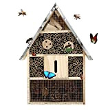 Buddy Wild Hôtel à Insectes – 28 x 9,5 x 40 cm – Abri de Jardin Écologique pour Abeilles, Papillons ...