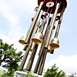 BWINKA Chinois étonnants 10 Tubes traditionnels 5 Bells Bronze Cour Jardin En plein air Wind Chimes 85cm Apportez argent Chance, ...
