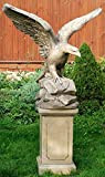 Casa Padrino Décoration de Jardin Sculpture Aigle Chauve Gris 110 x 56 x H. 108 cm - Accessoires de Décoration ...