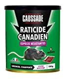 Caussade CARBF150 Raticide Canadien, Anti Rats & Souris, 6 Sachets Céréales, Lieux Secs, 150g, Grenier et Charpente, Espèces Résistantes, Efficacité ...