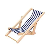 chaise de pont de poupée chaise de plage miniature de la plage de loisir chaise de pont de loi